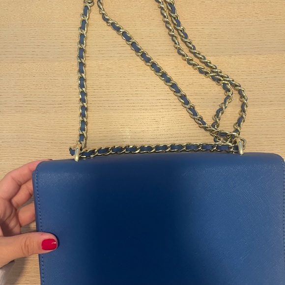 Tory Burch Blue Crossbody Leather Bag - Picture 2 of 6